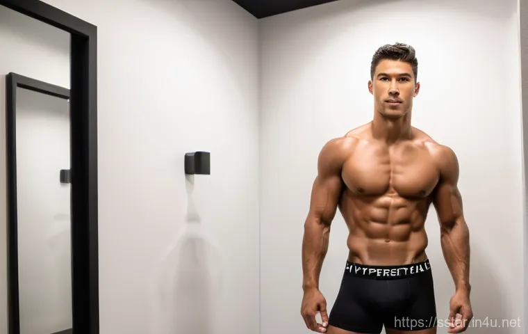 호날두 CR7 브랜드 스토리 - **Prompt:** A highly fit and muscular male model, approximately 30-35 years old, of diverse ethnicit...