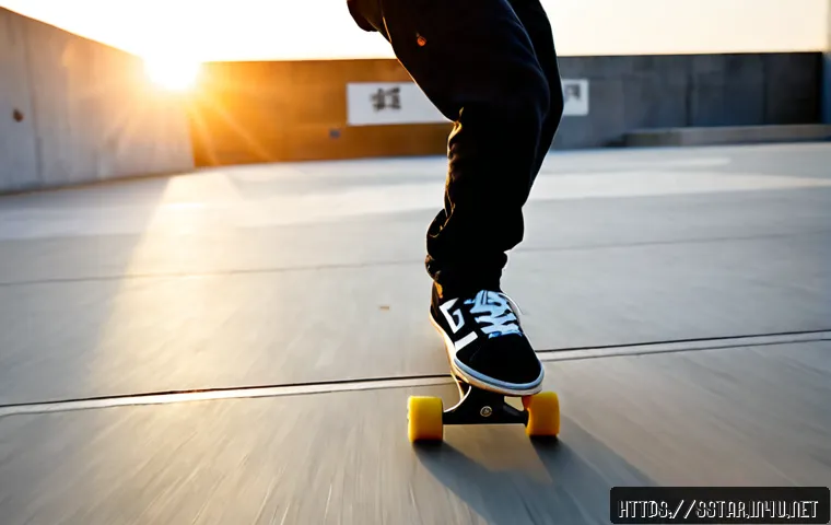 로드니 멀렌의 스케이트보드 혁신 - Photorealistic action scene of a pioneering street skateboarder performing a precise flatground kick...